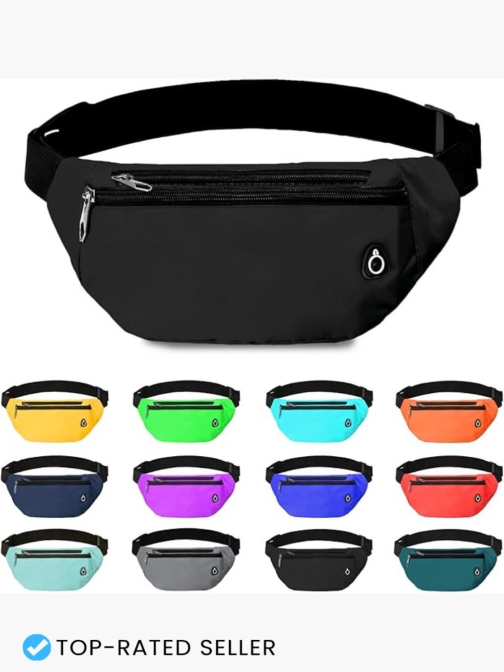 Water Resistant Fanny Pack Crossbody Waist Bag Travel Hiking Running Sports